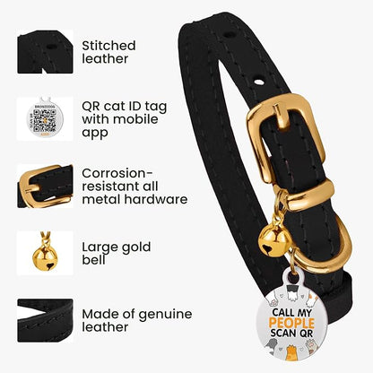 BRONZEDOG Leather Cat Collar - Image 2