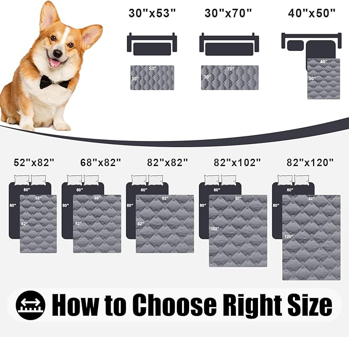 Smiry Waterproof Dog Bed Cover Blanket, Soft Reversible Pet Blanket, Washable - Image 6
