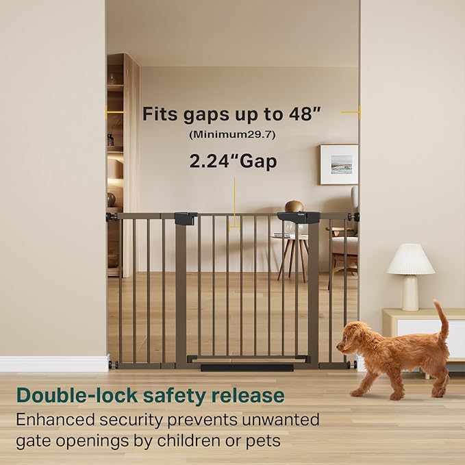 Cumbor 29.7-48" Baby Gate for Stairs, Mom's Choice Awards Winner-Dog Gate for - Image 2
