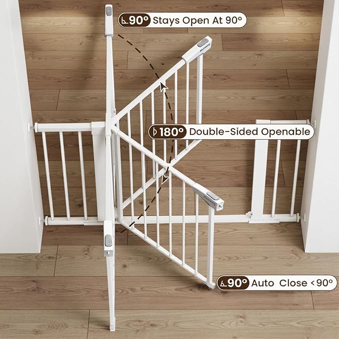 Mumeasy Baby Gate Extra Wide, 29.5"- 51.5" Pressure Mounted Dog Gate - Image 9