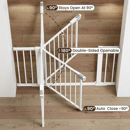 Mumeasy Baby Gate Extra Wide, 29.5"- 51.5" Pressure Mounted Dog Gate - Image 9
