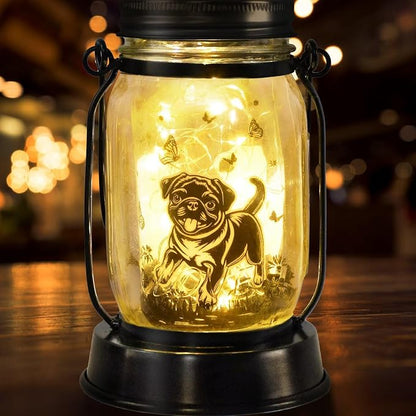 kyoryuger Pug Dog Gifts for Women/Men Pug Dog Solar Lanterns Mom Birthday Gift - Image 9