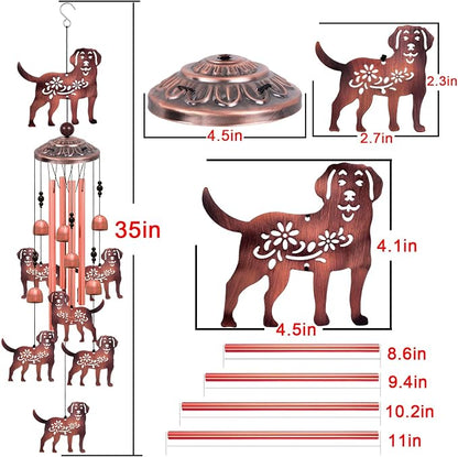 Outdoor Dog Wind Chimes, Gifts for Mom & Grandma & Woman & Family & Neighbor - Image 4