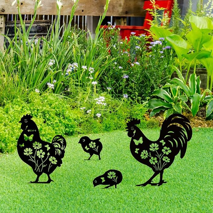 Metal Chicken Garden Decor for Outside, Decorative Garden Stakes Chicken Gifts - Image 5