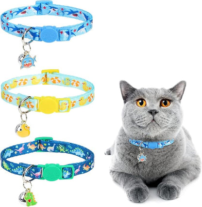 3 Pack Breakaway Cat Collars by DILLYBUD