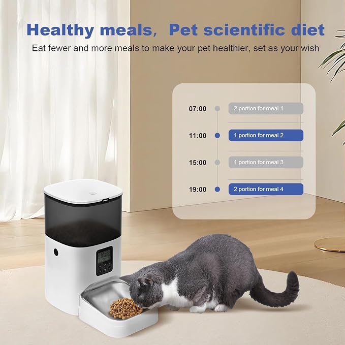 Automatic Cat Feeder, 4L Cat Food Dispenser - Image 9