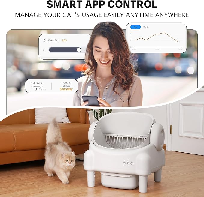 Self Cleaning Litter Box, Open Top Automatic Litter Box - Image 4