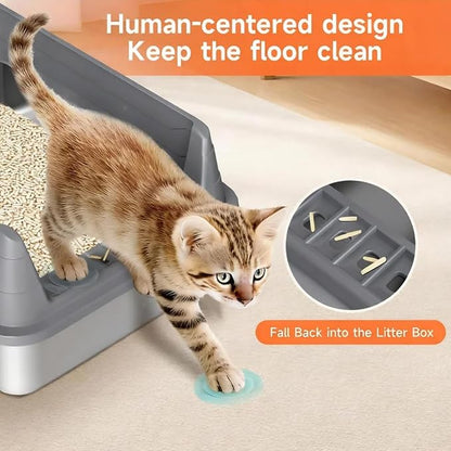 Stainless Steel Cat Litter Box, Odor Free Metal Litter Box - Image 3