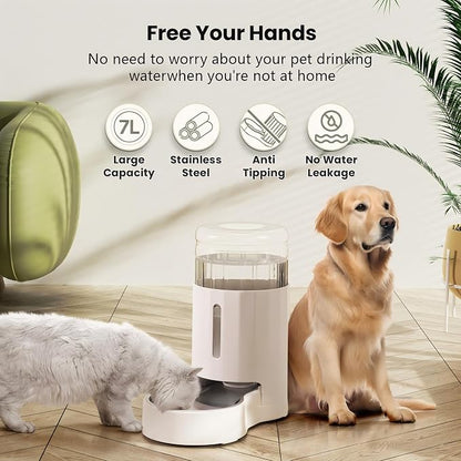 CZPET Dog Water Bowl Dispenser, 7L Automatic Dog and Cat Water Dispenser - Image 2