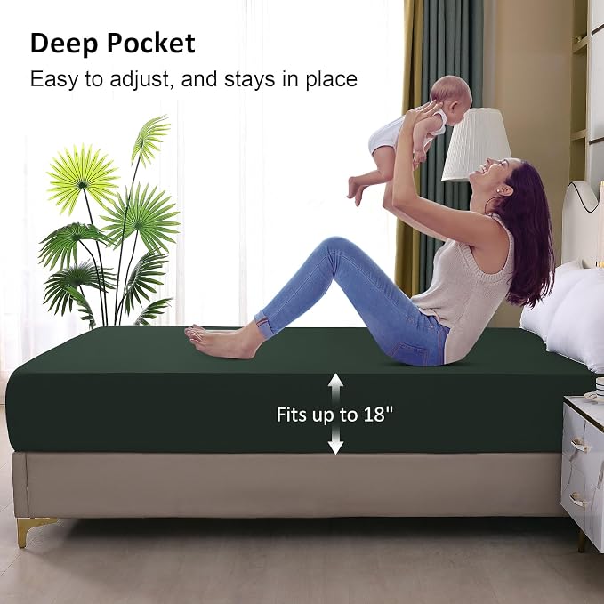 King Mattress Protector Waterproof, Fitted Sheet Style Breathable Mattress Cover - Image 4