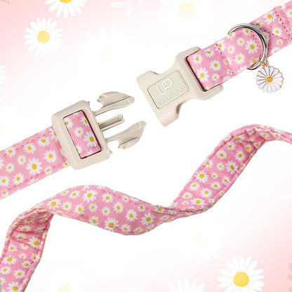 Daisy Dog Collar, Summer Cotton Dog Collar - Image 4