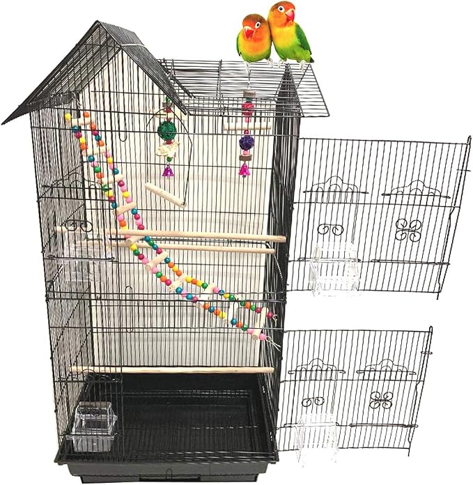 38-Inch Double Roof Top Large Flight Bird Cage by Mcage