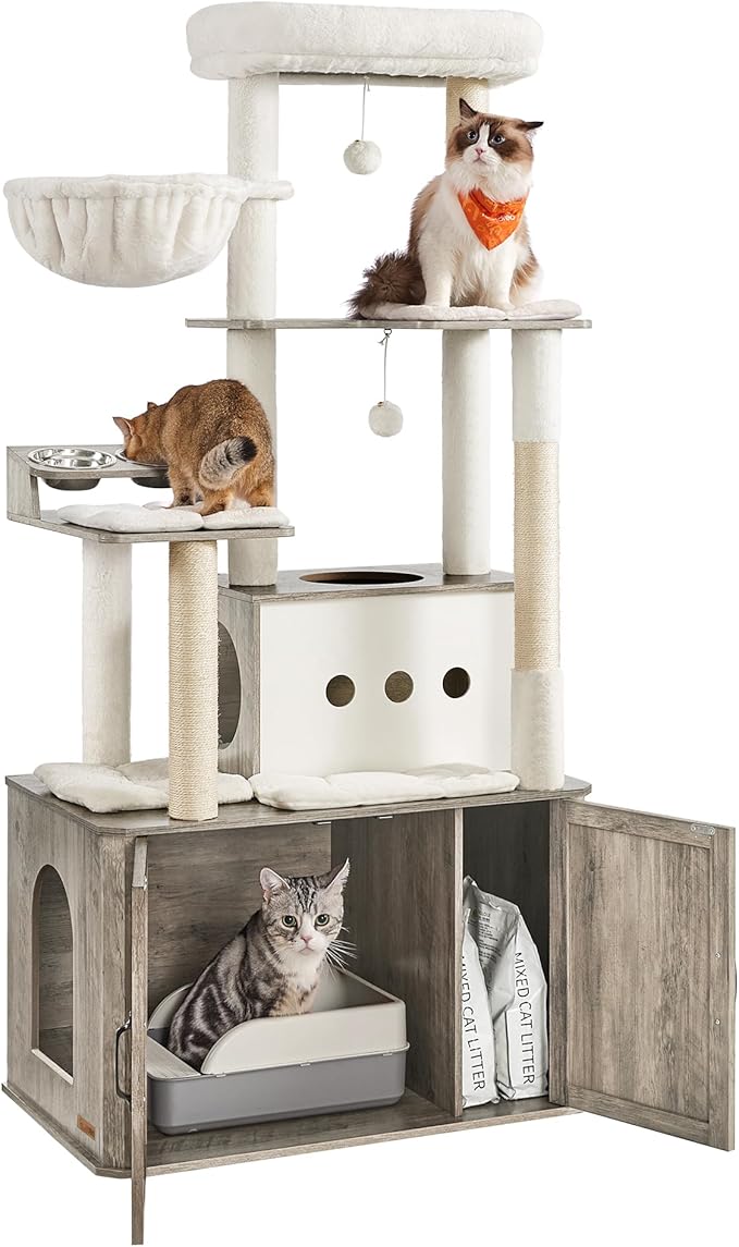 Feandrea Cat Tree, 66.9-Inch Cat Tower by FeandreabySONGMICSHOME