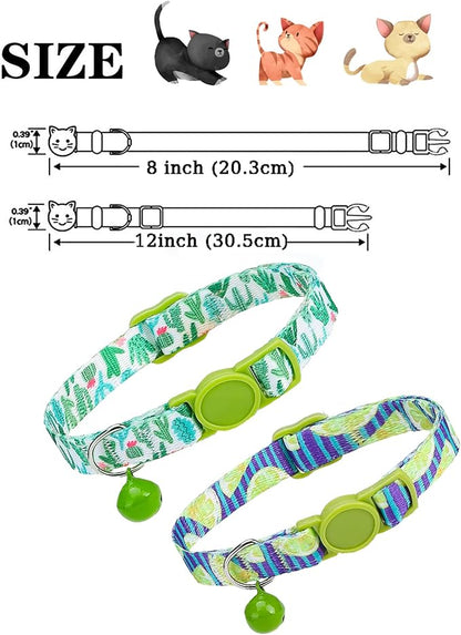 SOLMOONY Cute Cat Collar for Girl Boy, Colorful Breakaway Cat Collars - Image 4