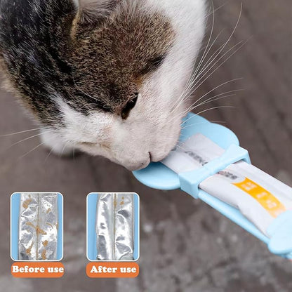 Cat Treat Spoon & 3 Pcs Can Lids | Cat Strip Feeder Squeeze - Image 5
