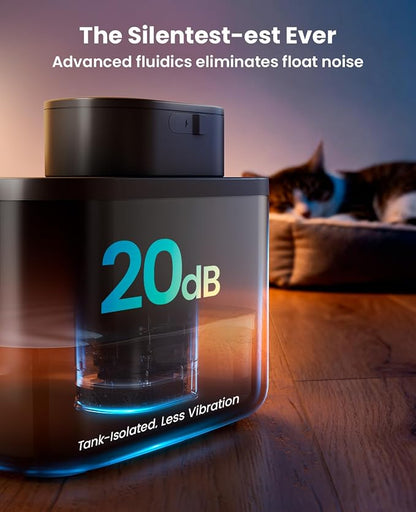 oneisall Wireless Cat Water Fountain: 74oz/2.2L Cordless Pet Water Fountains - Image 5