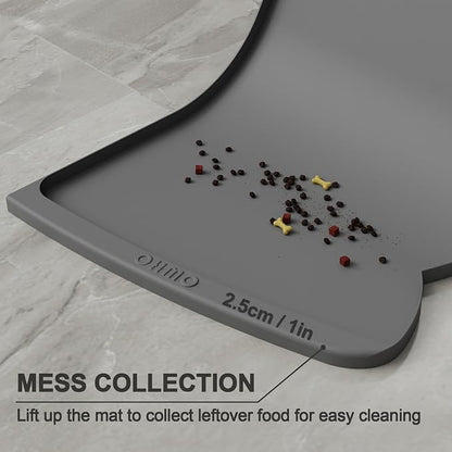 OHMO Dog Food Mat w/Residue Collection Pocket Silicone Pet Feeding Mat - Image 3