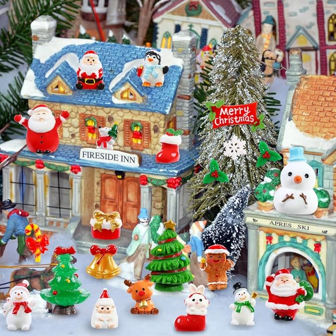 DIYDEC 32Pcs Christmas Miniature Figurines, Mini Resin Figurines to Hide Small - Image 6