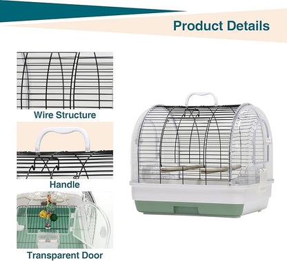 Travel Bird Cage Carrier, Portable Travel Parrot Cage - Image 4