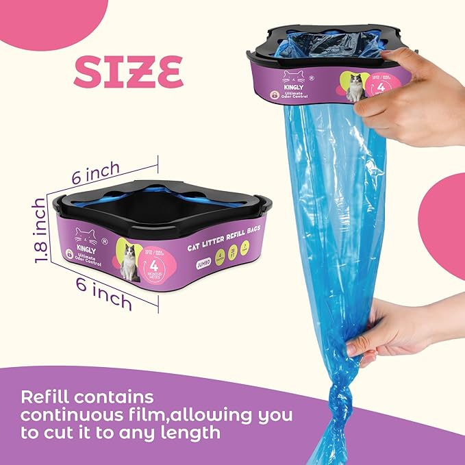 Premium Cat Litter Refill Bags |Jumbo 28FT 2-Pack | Lasts Up to 4 Months | 2 - Image 3
