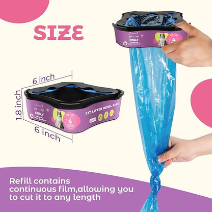 Premium Cat Litter Refill Bags |Jumbo 28FT 2-Pack | Lasts Up to 4 Months | 2 - Image 3