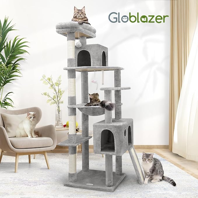Globlazer Heavy Duty Cat Tree, 70 inch Sturdy Cat Tree - Image 7