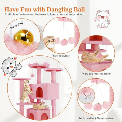 Sweetcrispy 54-Inch Cat Tree Tower – Multi-Level - Image 6