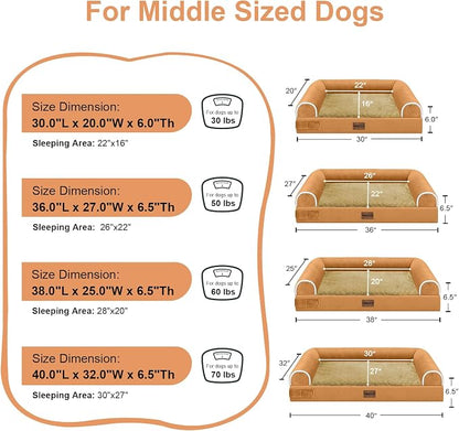 Large Dog Bed Orthopedic Washable: Beds Bolster XL Bed Medium Large Dogs Egg - Image 6
