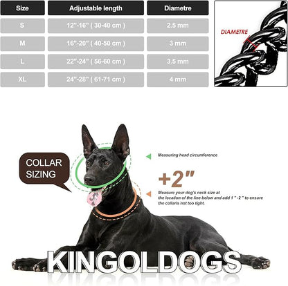Stainless Steel Black Dog Chain Collar - Image 6