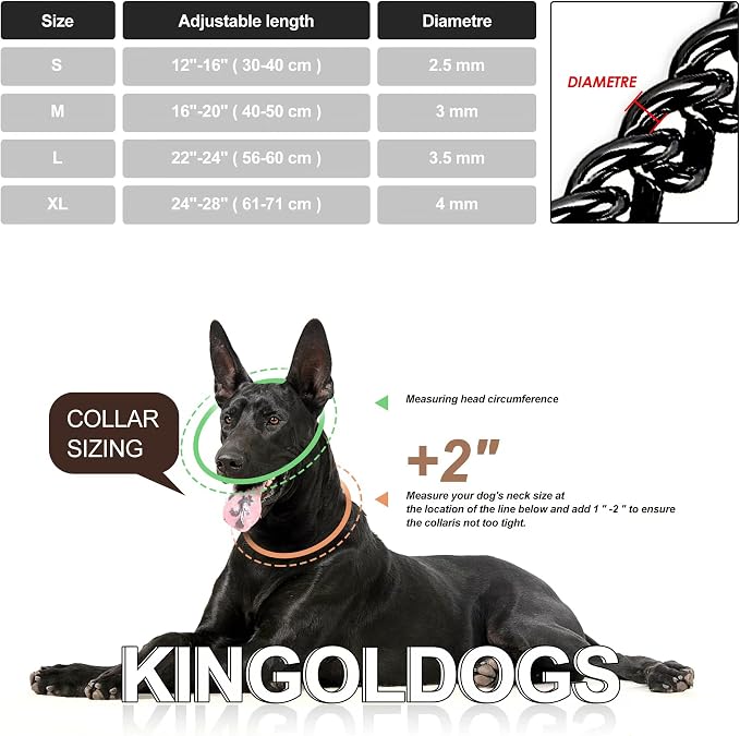 Black Dog Chain Collar - Image 6