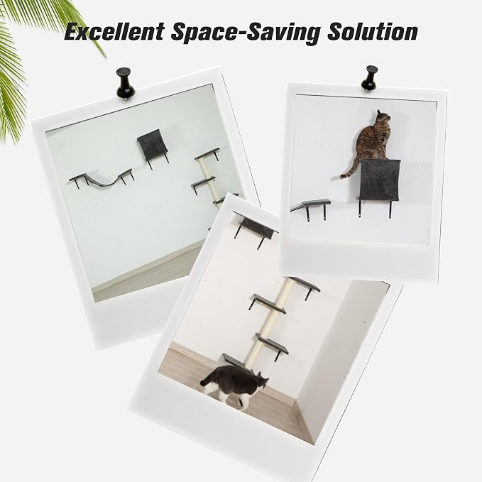 COZIWOW Wall Mounted Cat Furniture, Cat Wall Shelves and Perches, Floating Cat - Image 9