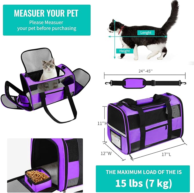 Airline Approved Cat Carrier Dog Carriers - Image 2