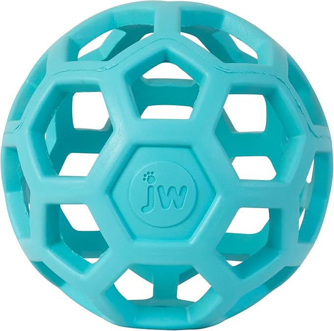 JW Pet HOL-ee Roller™, Dog Toy Puzzle Ball, Natural Rubber by JWPet