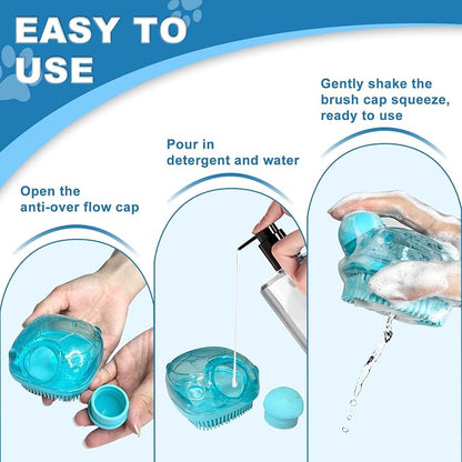3PCS Dog Bath Brush, Dog Shampoo Brush, Dog Scrubber - Image 3
