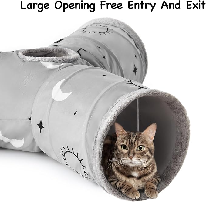 Tempcore Pet Cat Tunnel Tube Cat Toys 3 Way Collapsible, Cat Tunnels - Image 4