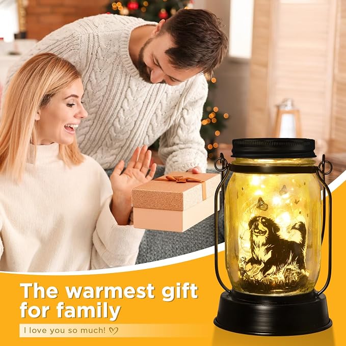 Bernese Mountain Dog Gifts for Women/Men Bernese Mountain Solar Lanterns - Image 4