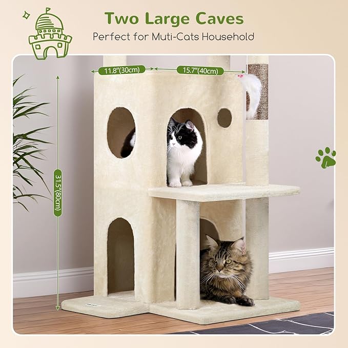 Globlazer Cat Tree Tower for Indoor Cats, 50-inch Adult Cat Tree House for - Image 4