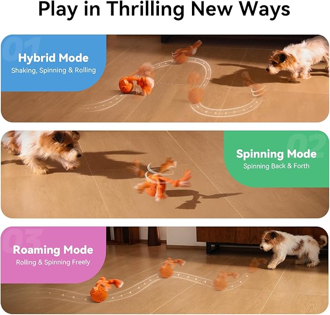 Cheerble Smart Interactive Dog Toy, Wicked Ball Rolly, Automatic Moving - Image 2