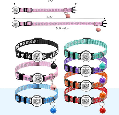 Smart QR Code Cat Collar 2-Pack: Your Cat's Digital Safety Profile, Breakaway - Image 3