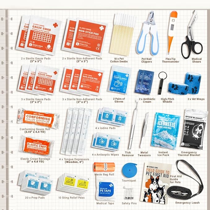 EVERLIT Pet Medic First Aid Kit | 95 Pcs Vet-Approved Medical, Outdoor & - Image 2