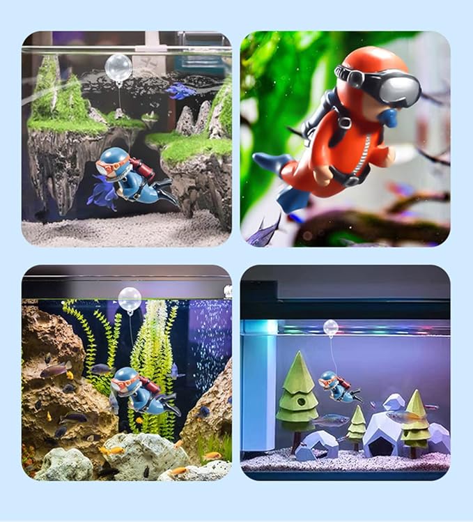 2-Pack Cute Little Diver Aquarium Decorations - Image 6