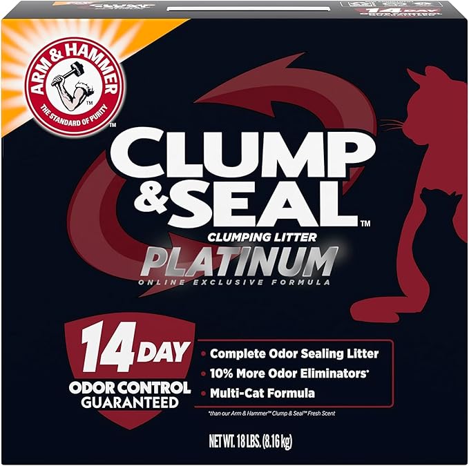 ARM & Hammer Clump & Seal Platinum Cat Litter, 14-Day Odor Control, Rock-Hard by ARMHAMMER