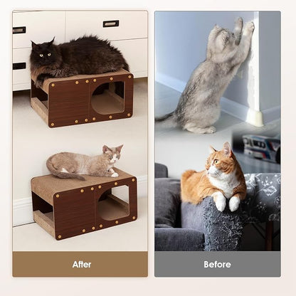 EHEYCIGA Cardboard Cat Scratcher House, 20-Inch Corrugated Cat Scratcher - Image 3