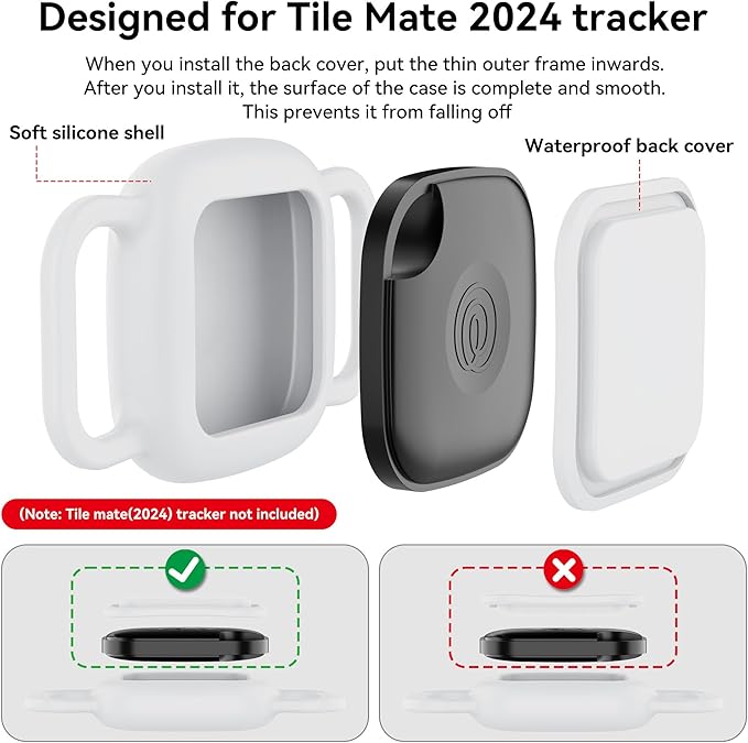 DDJ 2-Pack Dog Collar Holder for Tile Life360 Mate 2022 Tracker, Waterproof - Image 6