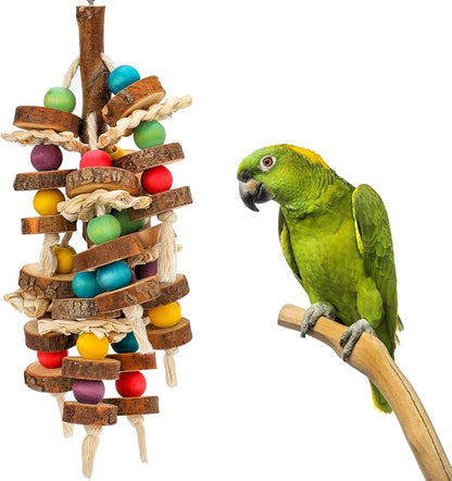 Rypet Wood Bird Chewing Toys for Cage Wall, Wooden Bird Cage Toy for Helping to by RYPET