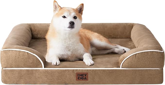 EHEYCIGA Orthopedic Dog Beds for Large Dogs, Waterproof Memory Foam Large Pet by EHEYCIGA