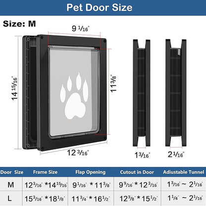 CEESC Dog Door for Pets Up to 45 lb, Weatherproof Pet Door for Cats and Dogs - Image 6