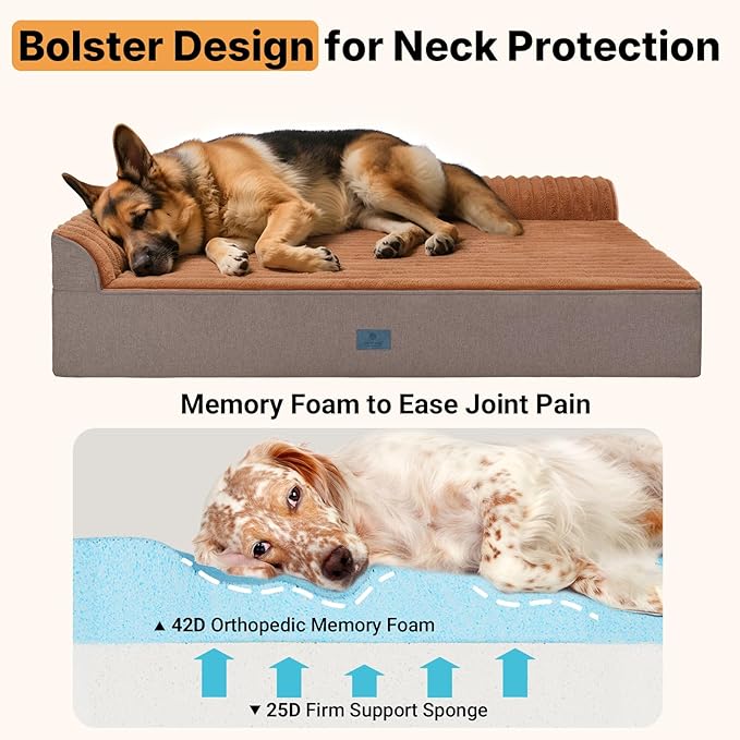 Veehoo Orthopedic Dog Bed for Large Senior Dogs, 7 Inch Thick XXL Memory Foam - Image 3