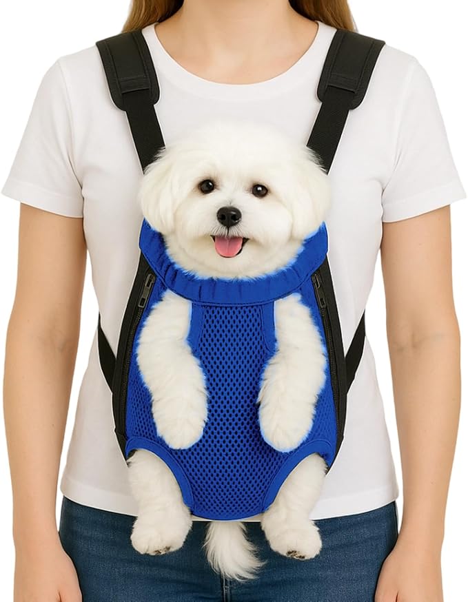 Dog Backpack Carrier, Adjustable Pet Front Carriers, Legs Out Carrying Sling by Unknown