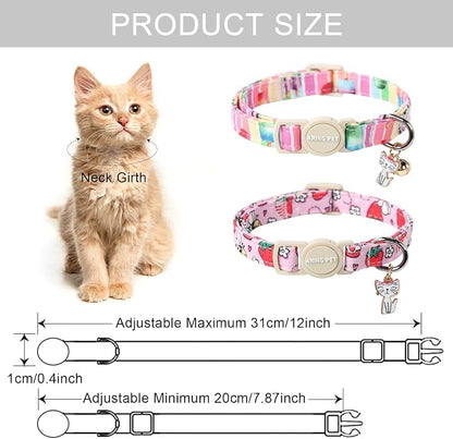 ARING PET 2 Pack Cat Collars-Cute Breakaway Cat Collar - Image 5